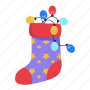 christmas sock, stocking, lamp, decoration, ornament, christmas, xmas, merry christmas, celebration