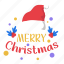 merry christmas, greeting, text, santa, hat, christmas, xmas, celebration 