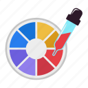 color picker, dropper, palette, wheel, coloring, designer creativity, graphic design, designer