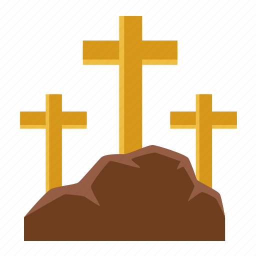 Golgotha, cross, calvary, death, hill, easter, easter day icon - Download on Iconfinder