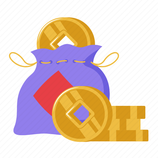 Coins, money, bag, golden, yuan, lunar new year, chinese new year icon - Download on Iconfinder