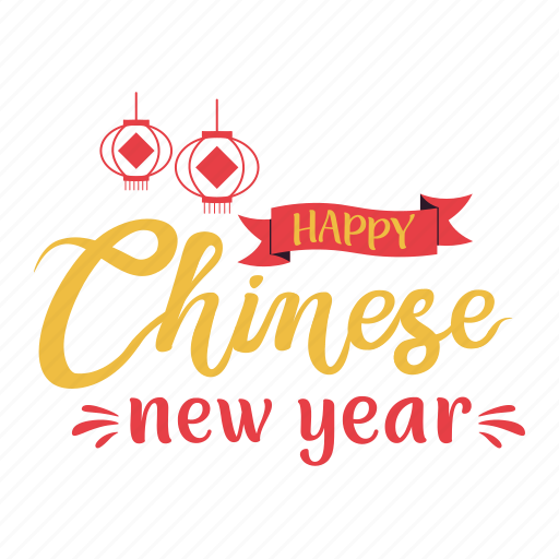 Happy chinese new year, greeting, greeting text, invite, card, lunar new year, chinese new year icon - Download on Iconfinder