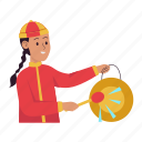 hitting a gong, music, instrument, sound, gong, lunar new year, chinese new year, spring festival, celebration