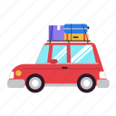car, luggage, vehicle, transportation, road trip, travel, holiday, vacation, travel agency