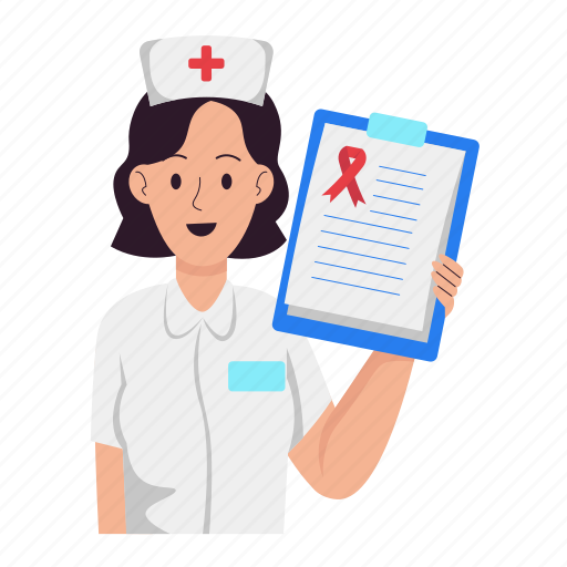 Nurse, check, patient, data, report, world cancer day, cancer survivor icon - Download on Iconfinder