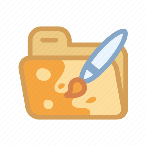 Brush, files, folder, paint, graphic design, custom icon - Download on Iconfinder