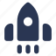 solid, rocket, growth, space, launch, business, development, startup icon 