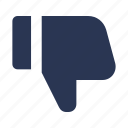 solid, thumb, down, dislike, bad, disaprove, reject icon