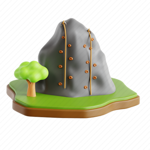 Rock, climbing, adventure, outdoor, exploration, wilderness, expedition 3D illustration - Download on Iconfinder