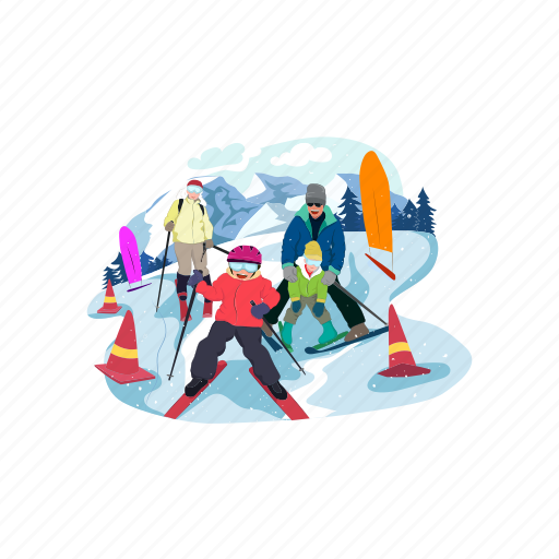 Lifestyle, outdoor, family, summer, enjoying, climbing, party illustration - Download on Iconfinder