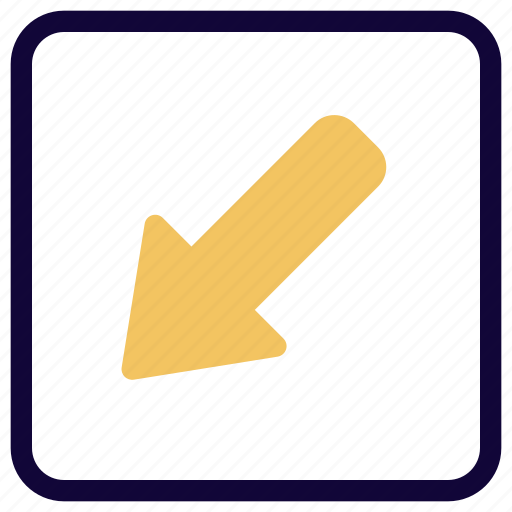 Arrow, down, left, outdoor, direction icon - Download on Iconfinder