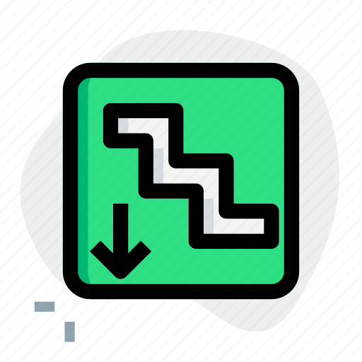 Downstairs, outdoor, down, pointer icon - Download on Iconfinder