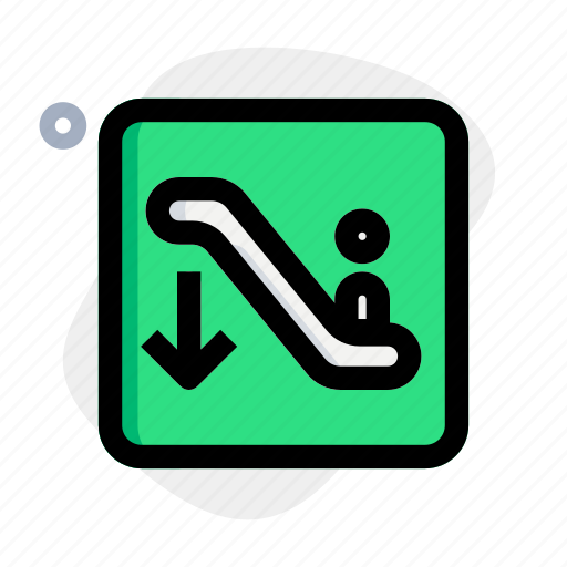 Escalator, down, outdoor, arrow, pointer icon - Download on Iconfinder