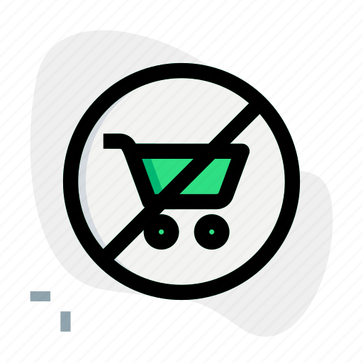 No trolley, no shopping cart, outdoor, forbidden icon - Download on Iconfinder