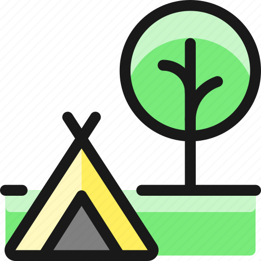 Camping, tent, forest icon - Download on Iconfinder