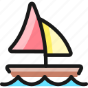 boat, sailing, water