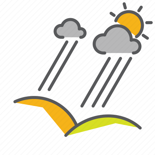 Clouds, hills, pourdown, rain, seasons, sunny, thunderstorm icon - Download on Iconfinder