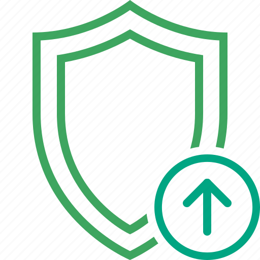 Protection, safety, secure, security, shield, upload icon - Download on Iconfinder