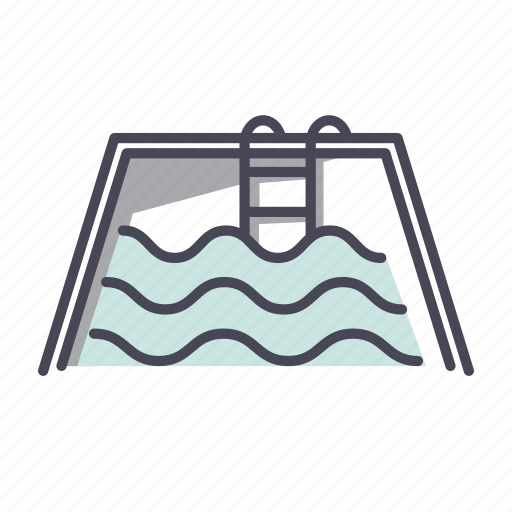 Property, pool, swimming, house icon - Download on Iconfinder