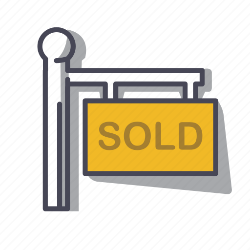 Property, sold, board, real estate icon - Download on Iconfinder