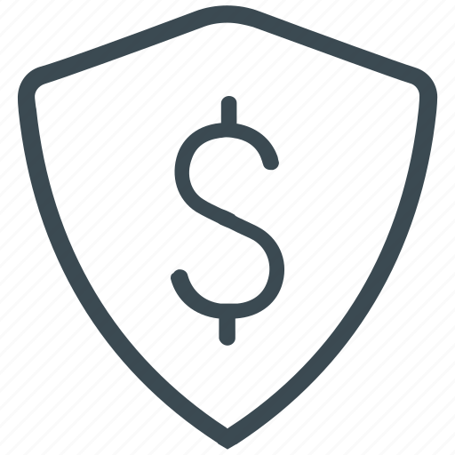 Bank, money, protected, shield, dollar, insurance, security icon - Download on Iconfinder