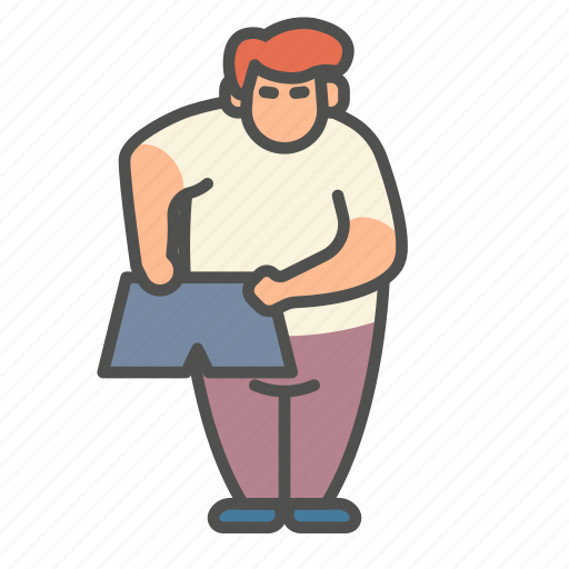 Overweight, fat, obesity, diet, tight, pants icon - Download on Iconfinder