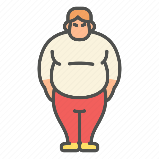 Overweight, fat, obesity, diet, man, tall, guy icon - Download on Iconfinder