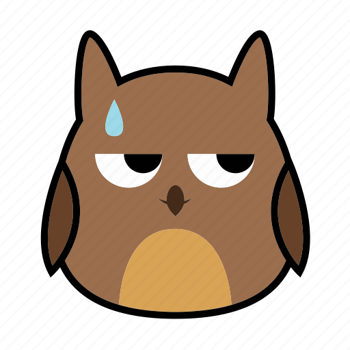 Emoticon, face, owl, animal, bird, expression, smiley icon - Download on Iconfinder