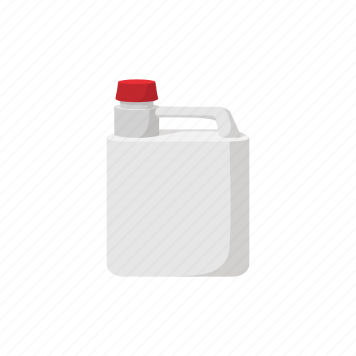 Bottle, canister, cartoon, container, handle, plastic, white icon - Download on Iconfinder