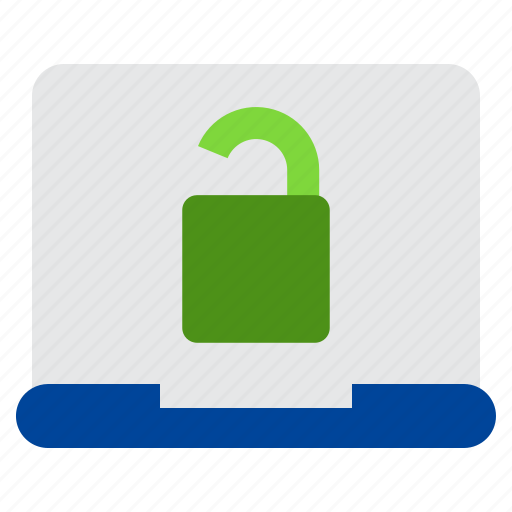 Laptop, unlock, padlock, security, system, mobile, phone icon - Download on Iconfinder