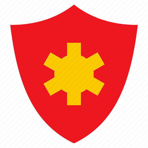 Shield, security, guard, protection, gear, setting icon - Download on Iconfinder