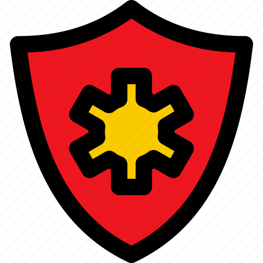 Shield, security, guard, protection, gear, setting icon - Download on Iconfinder