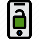 smartphone, unlock, padlock, security, system, mobile, phone
