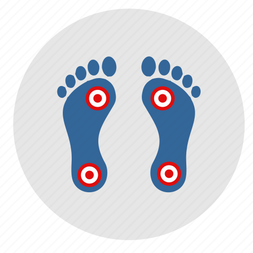 Dots, foot, footstep, health, man, pain icon - Download on Iconfinder