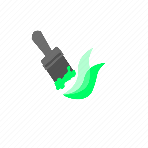 Brush, color, green, paint, paintbrush, stroke, tool icon - Download on Iconfinder