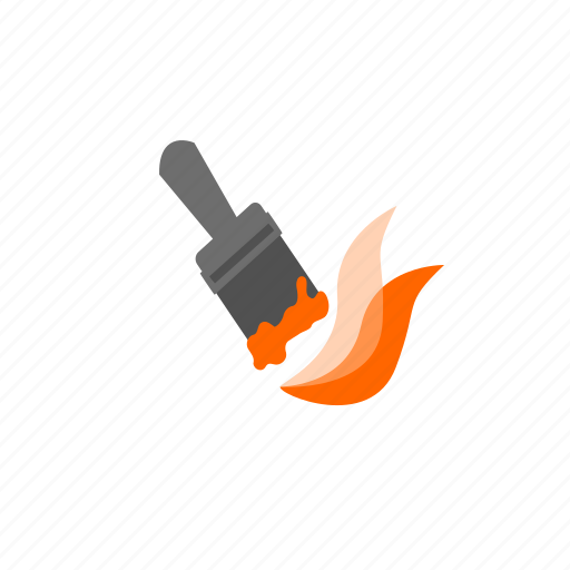 Brush, color, orange, paint, paintbrush, stroke, tool icon - Download on Iconfinder