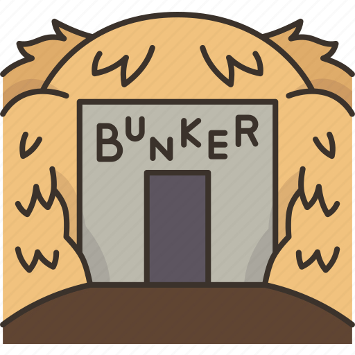 Bunker, hugging, battle, field, safety icon - Download on Iconfinder