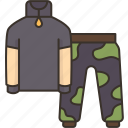 suit, combat, military, camouflage, clothes