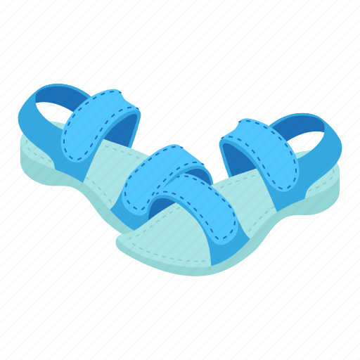 Isometric, object, sandals, sign icon - Download on Iconfinder