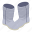 isometric, object, sign, winterboots 