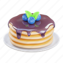 pancake, cake, sweet, dessert, blueberry, jam, delicious, grape
