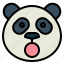 panda, bear, animal, head, shocked 