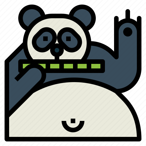 Panda, bear, animal, ursidae, eat icon - Download on Iconfinder