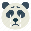 panda, bear, animal, head, cry