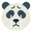 panda, bear, animal, head, cry 