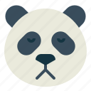 panda, bear, animal, head, sad