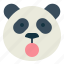 panda, bear, animal, head, shocked 