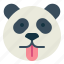 panda, bear, animal, head, tongue, out 