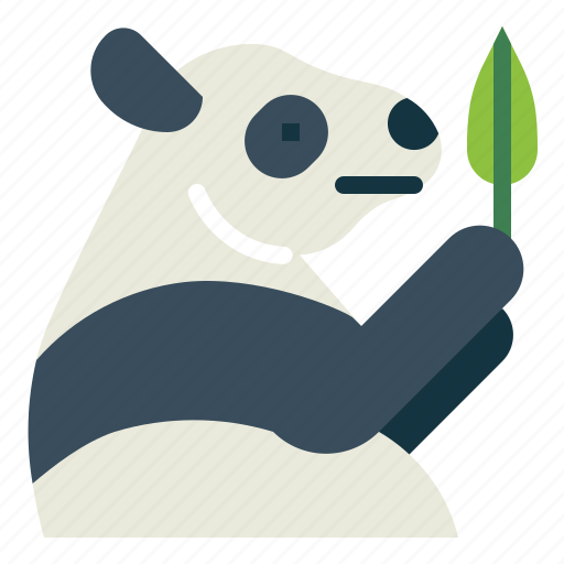 Panda, bear, animal, ursidae, leaf icon - Download on Iconfinder