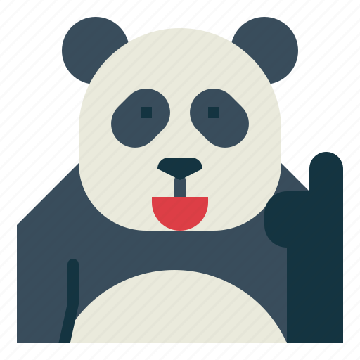 Panda, bear, animal, ursidae, thumps, up icon - Download on Iconfinder